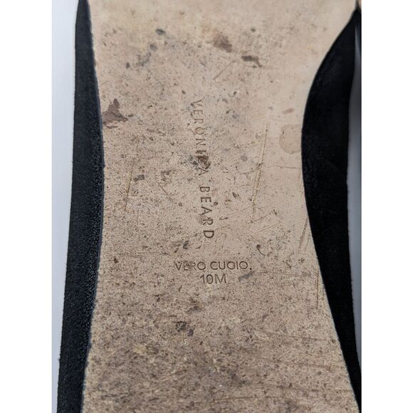 Veronica Beard Griffin 2 Black Metallic Slip-On Loafers Women’s Size 10 Leather - Picture 7 of 7